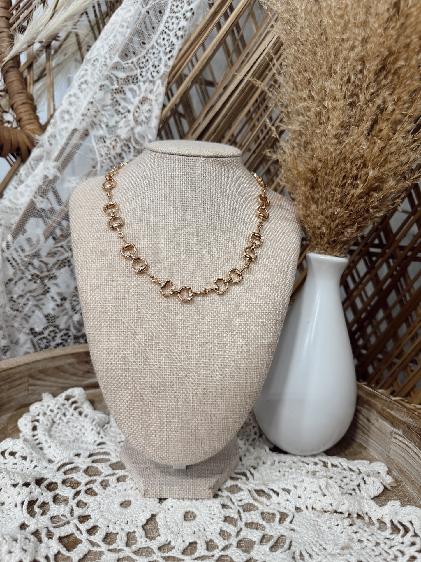 Dainty Horsebit Necklace