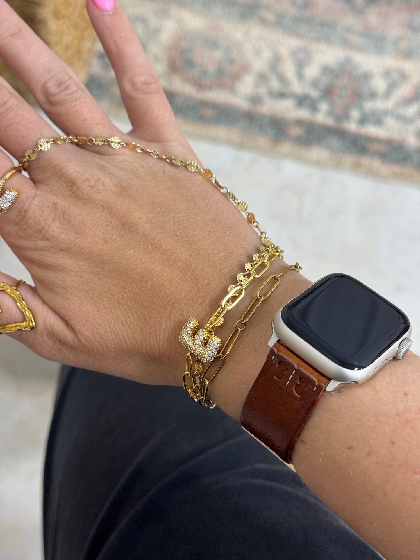 Initial Bubble Bracelet