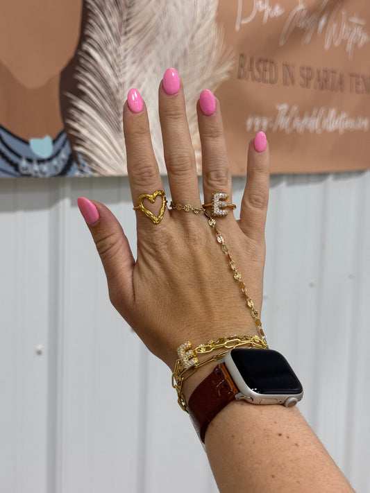 Textured Hearts Ring