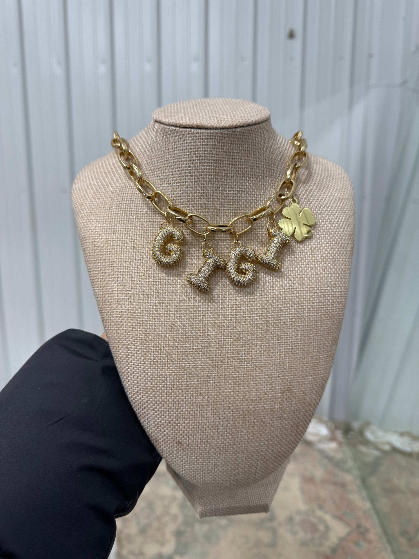 Golden Name Link Necklace