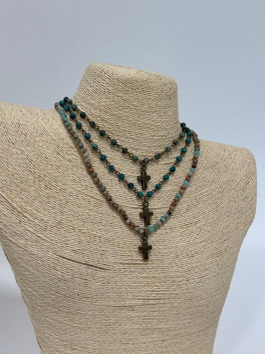 Turquoise Cross Necklace