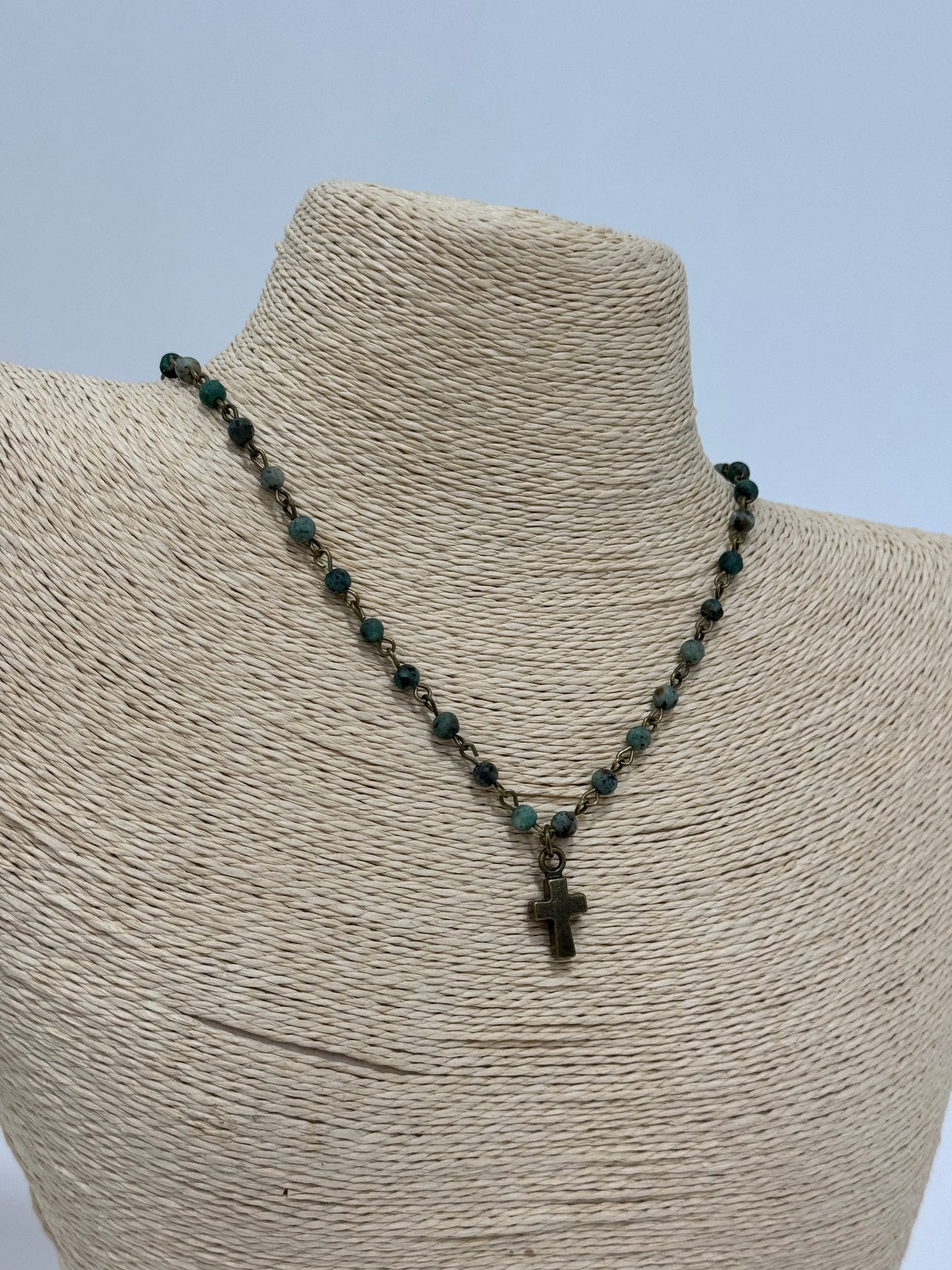 Turquoise Cross Necklace