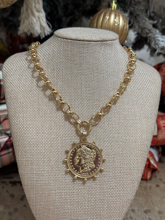 Large Coin Necklace
