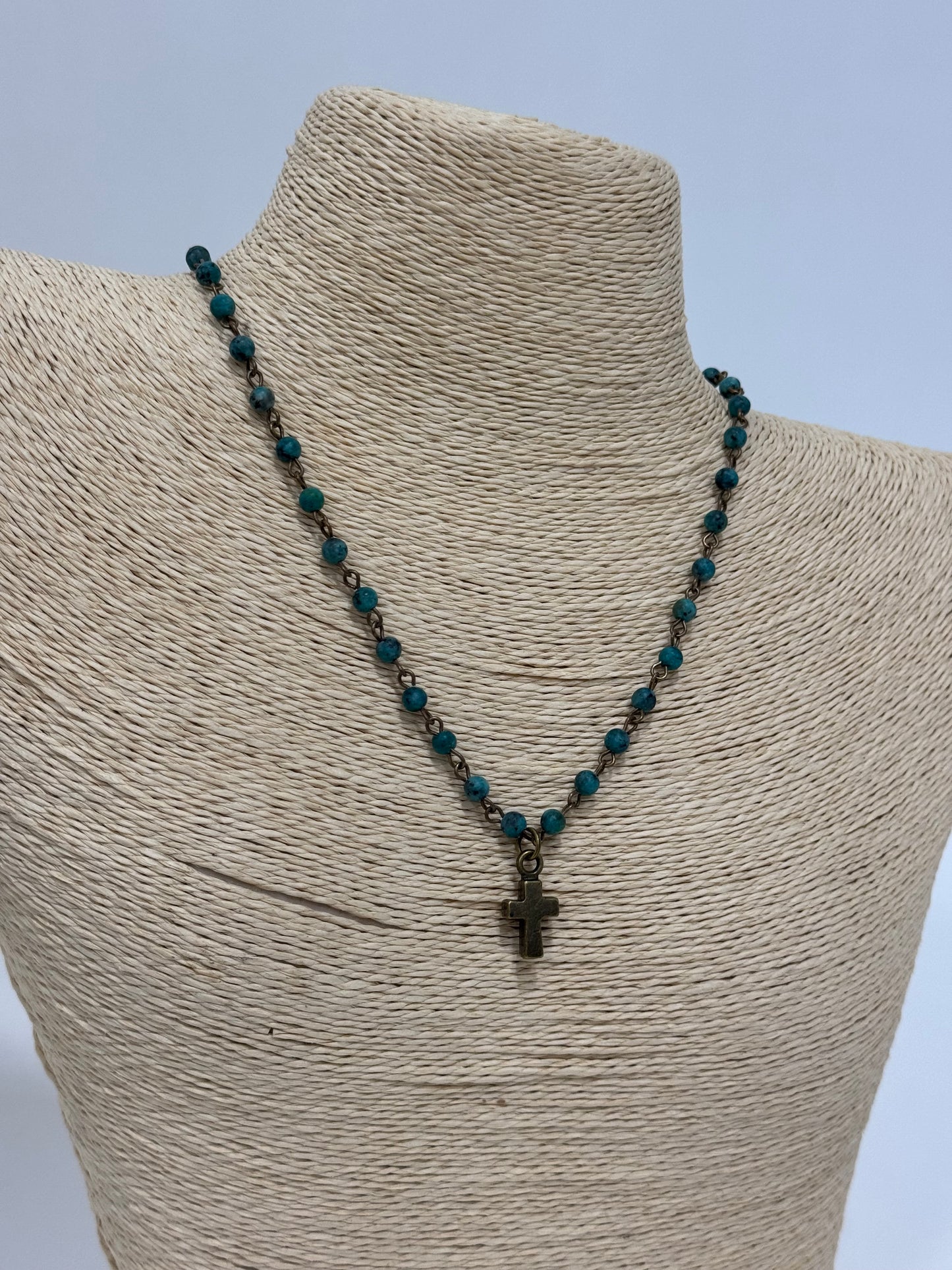 Turquoise Cross Necklace