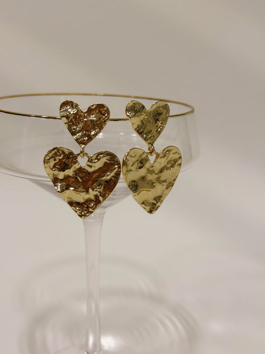 Gold Heart Earrings