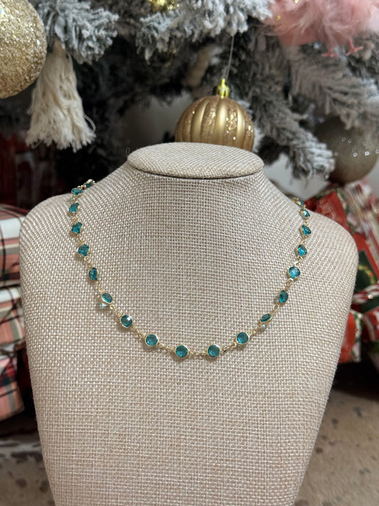Blue Stackable Necklace