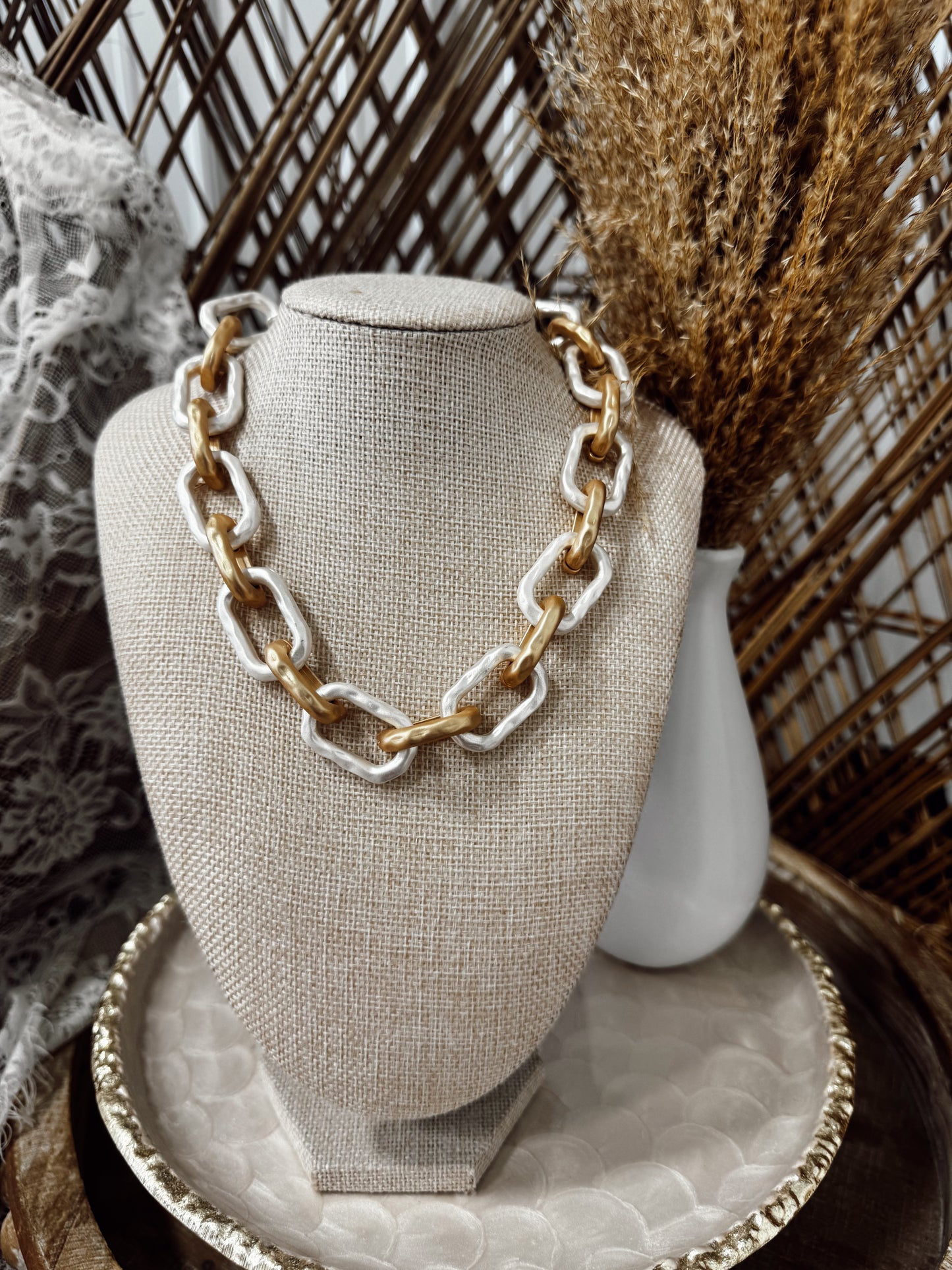 Mixed Metals Chain Necklace