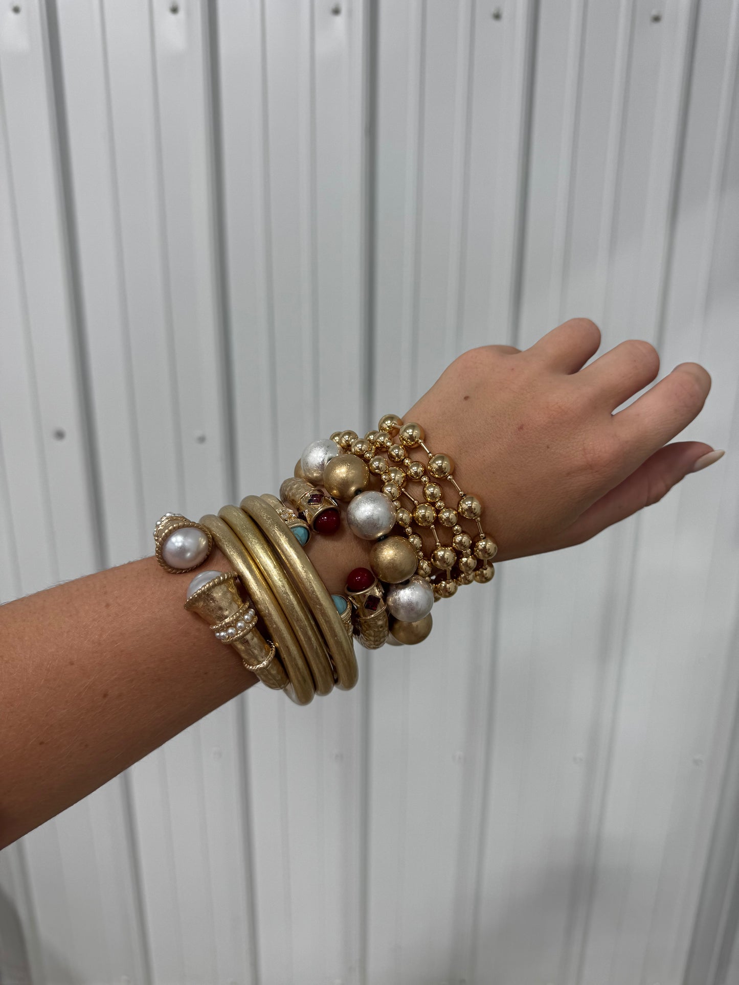 Mixed Metals Bubble Bracelet - Water Resistant