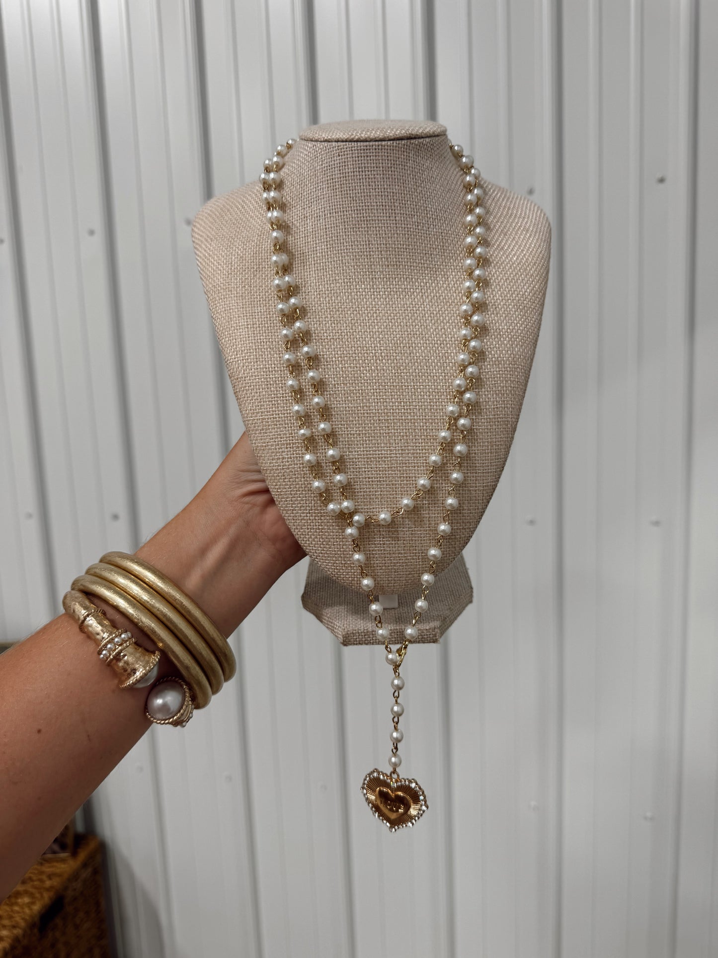 Pearl Love Wrap Necklace