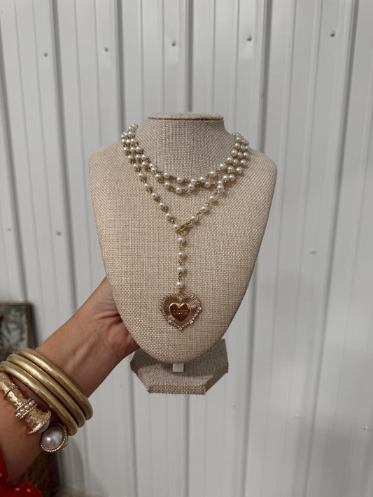 Pearl Love Wrap Necklace