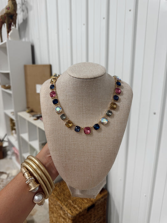 Water Resistant Fall Crystal Necklace