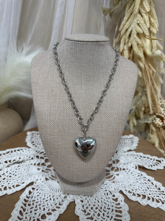 Silver Heartland Necklace