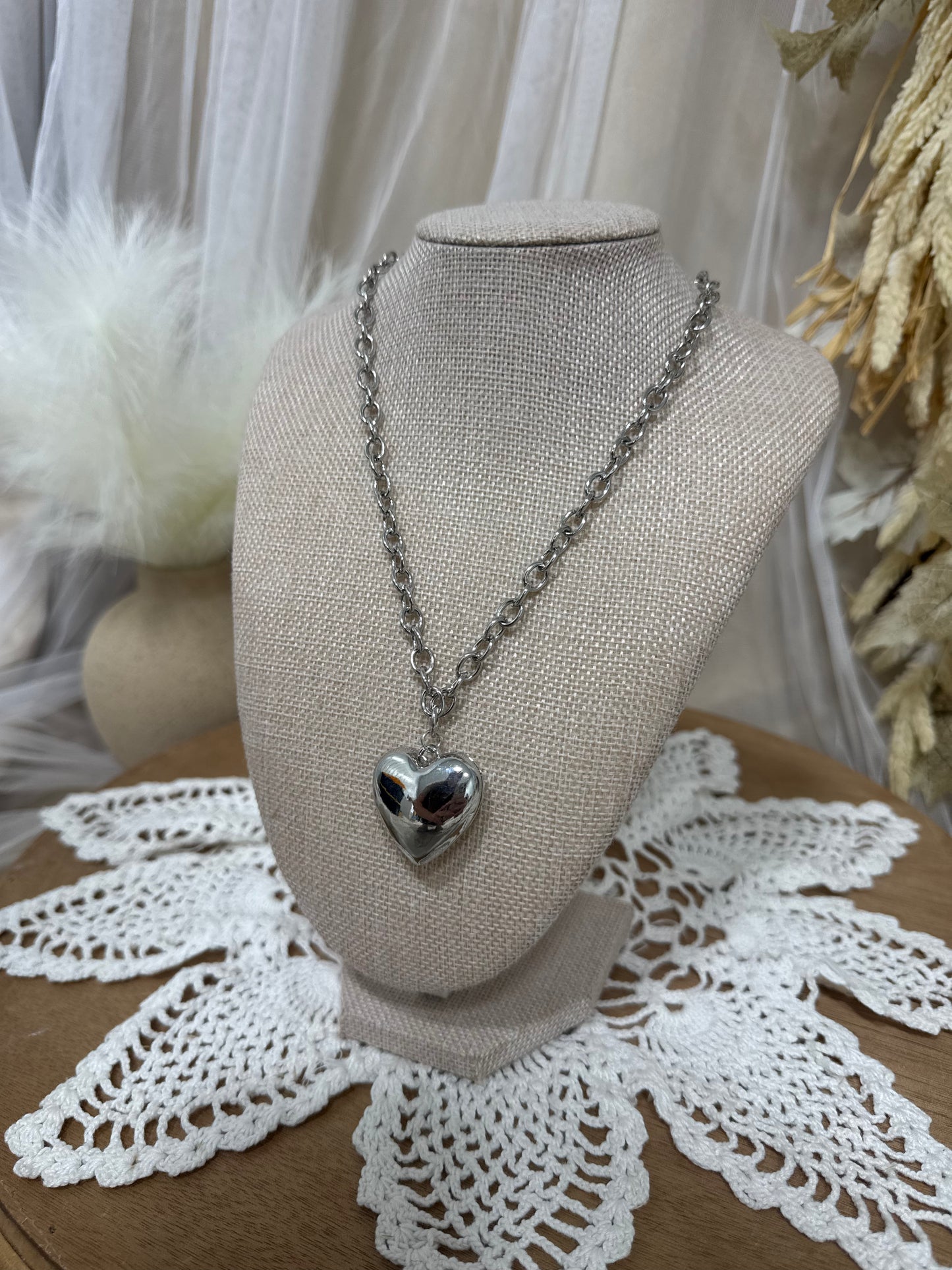 Silver Heartland Necklace