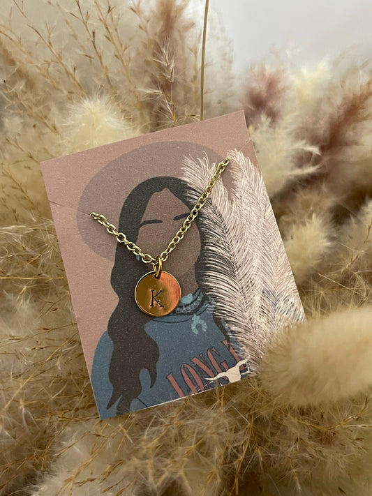 Dainty Gold Initial Necklace