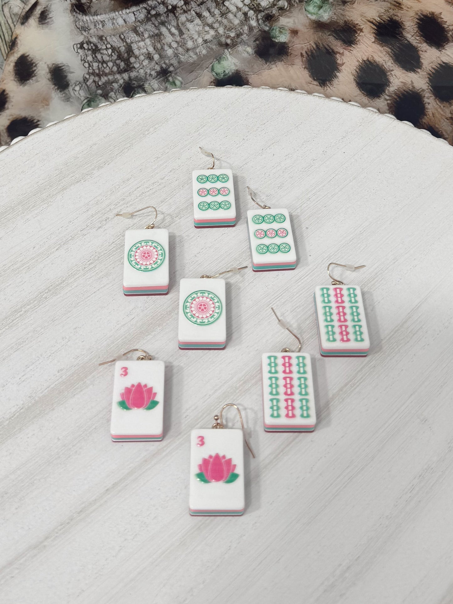 Mahjong Tile Earrings