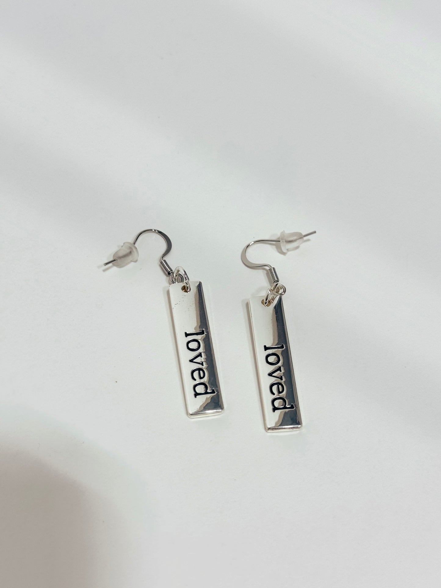LOVED Engraved Earrings