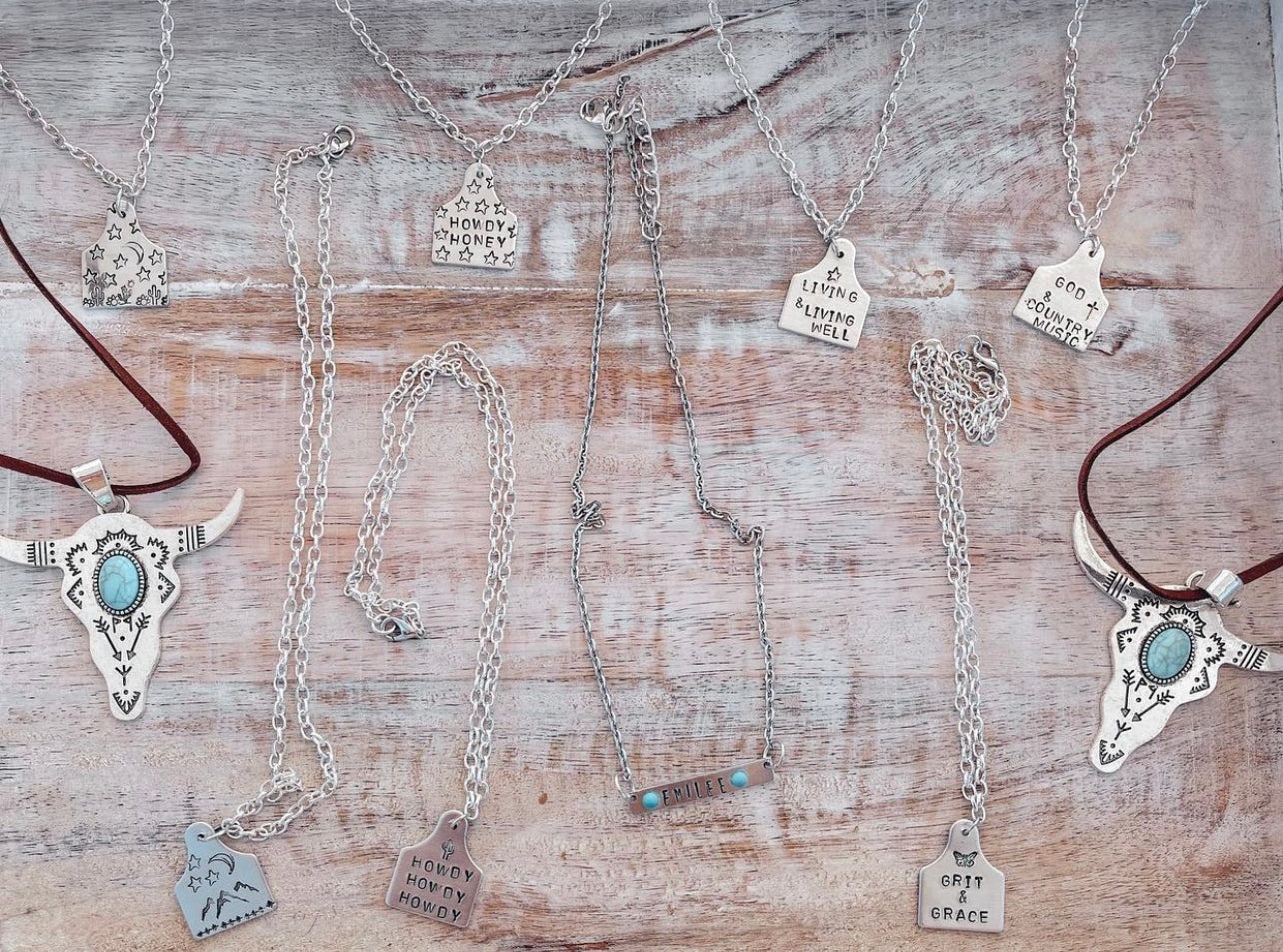 HOWDY HONEY CowTag Necklace
