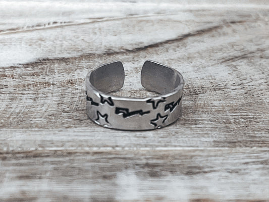 Lightening & Stars Ring