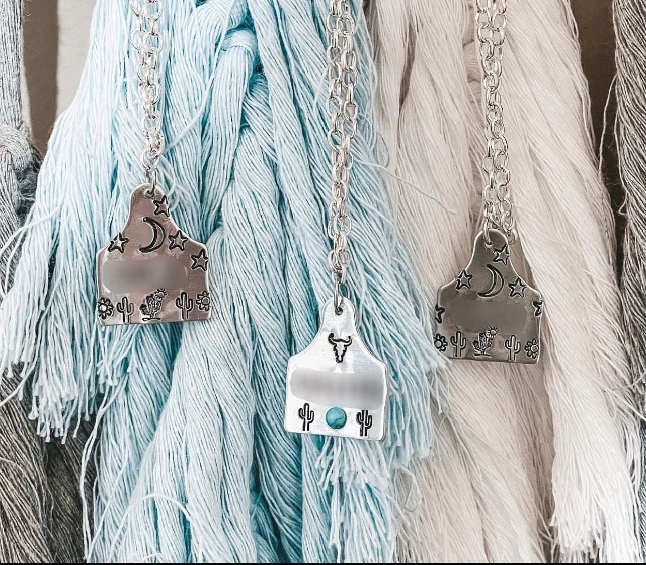 CUSTOM Cow Tag Necklace