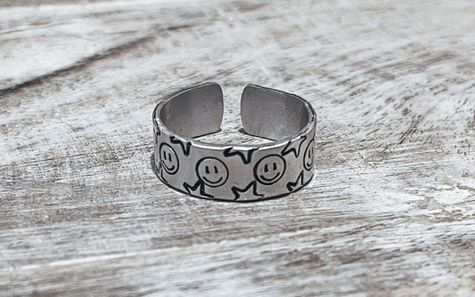 Smiley & Star Ring