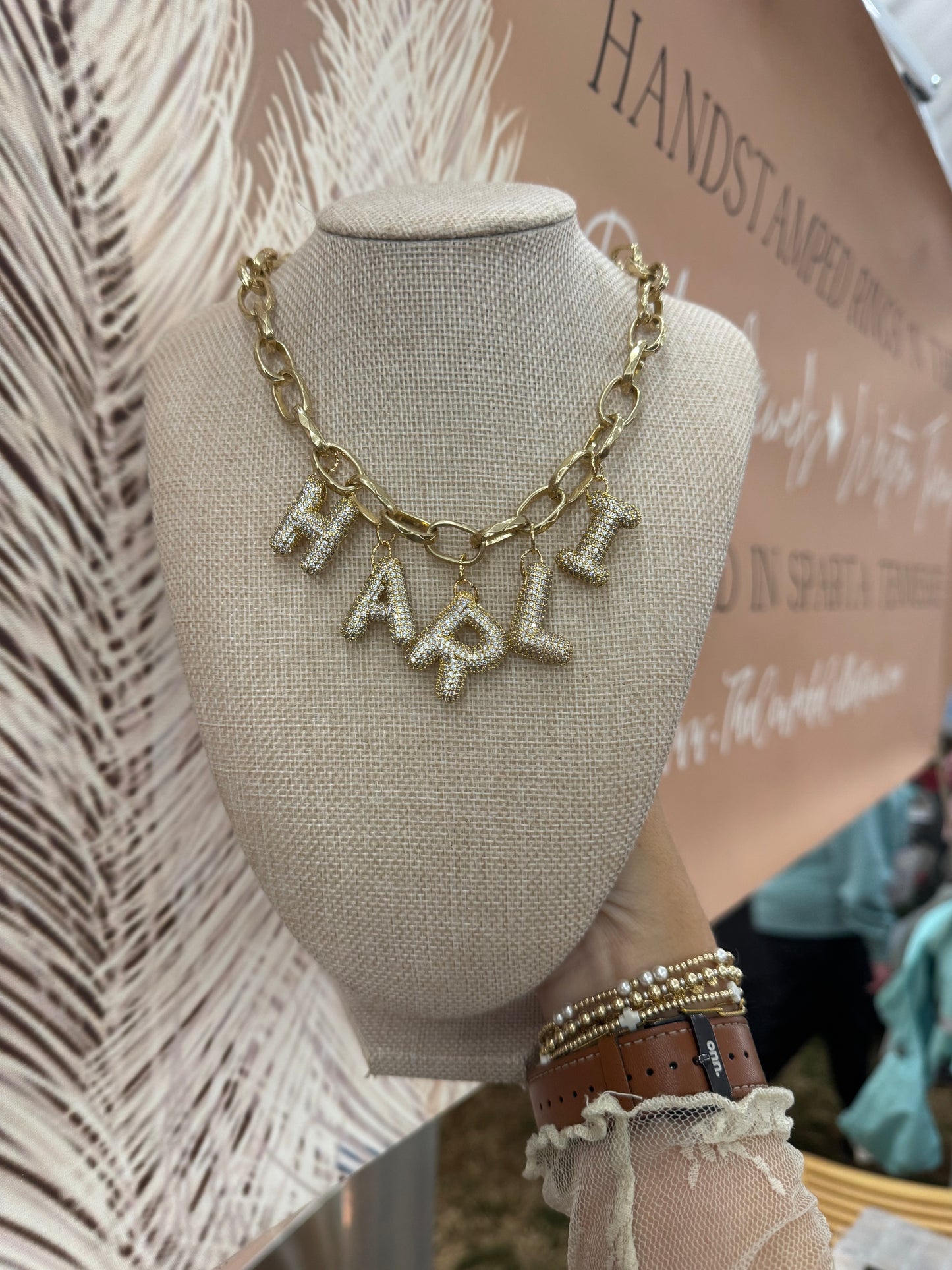 Golden Name Link Necklace