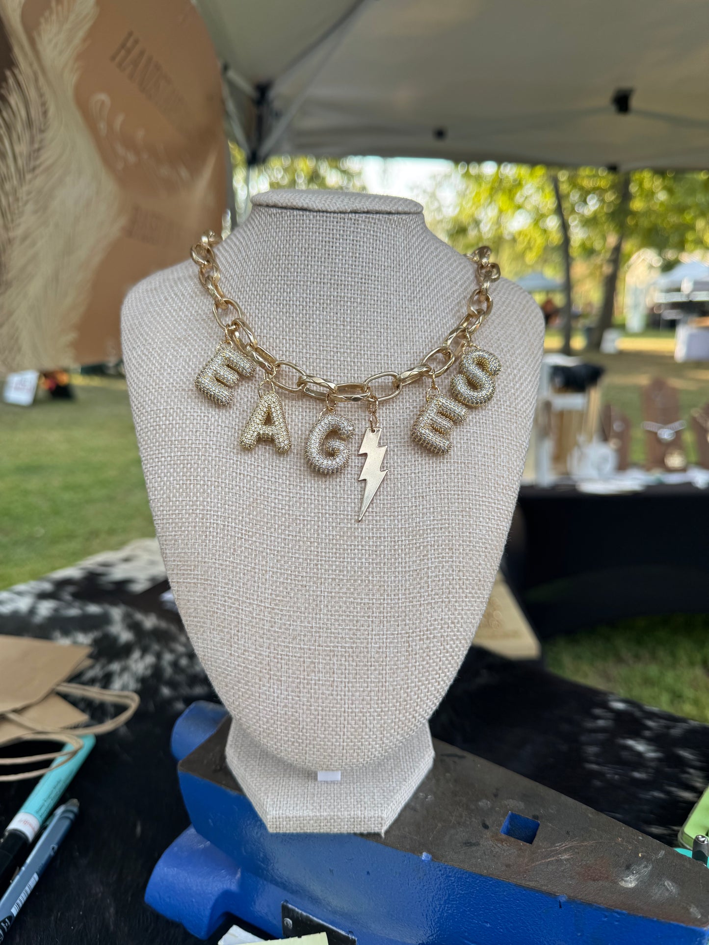 Golden Name Link Necklace