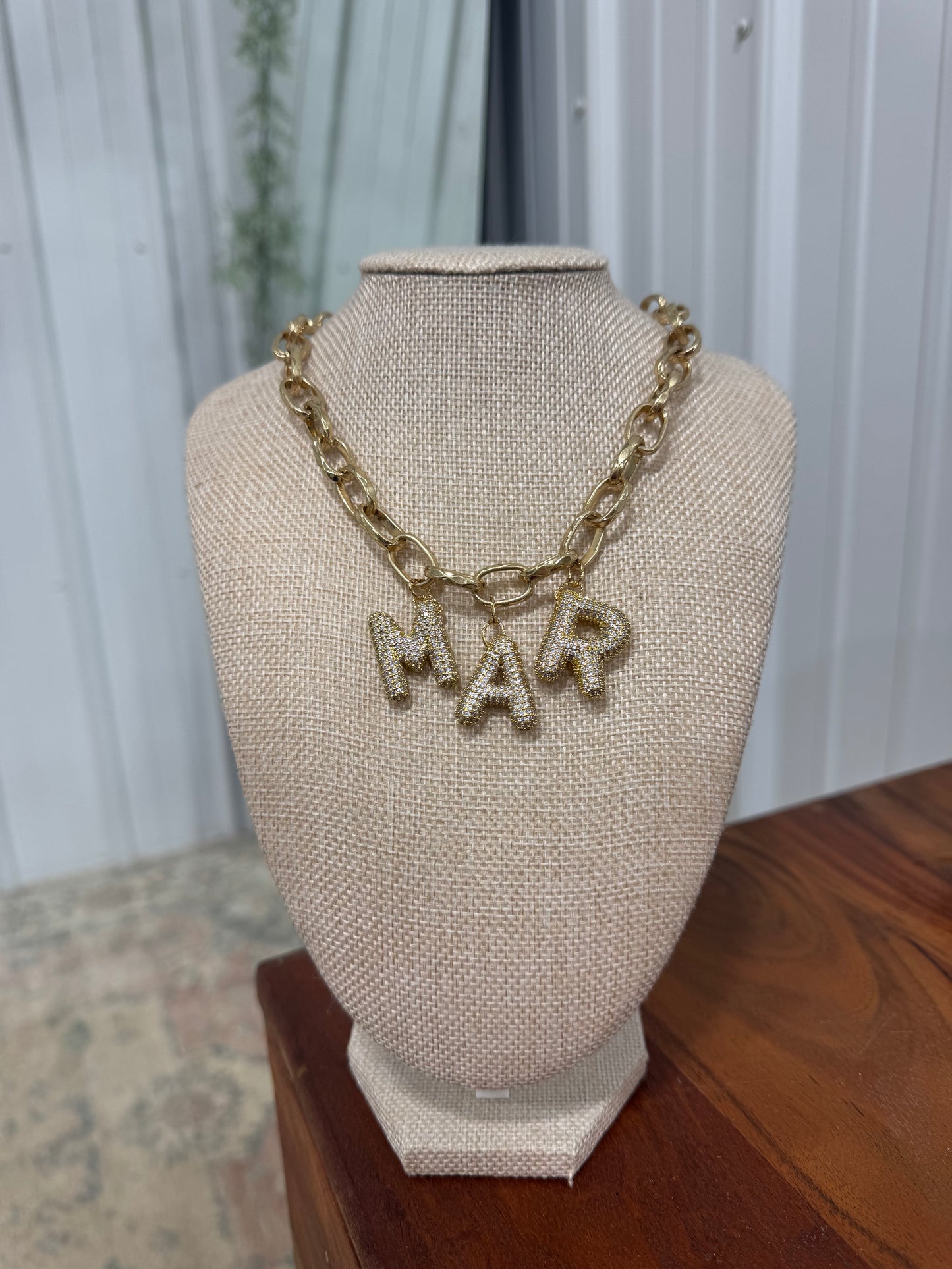 Golden Name Link Necklace