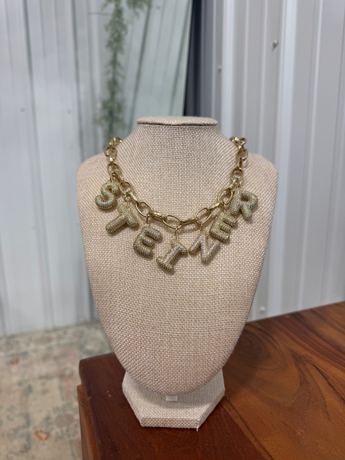 Golden Name Link Necklace