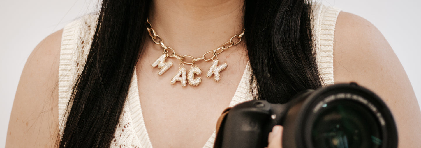 Golden Name Link Necklace