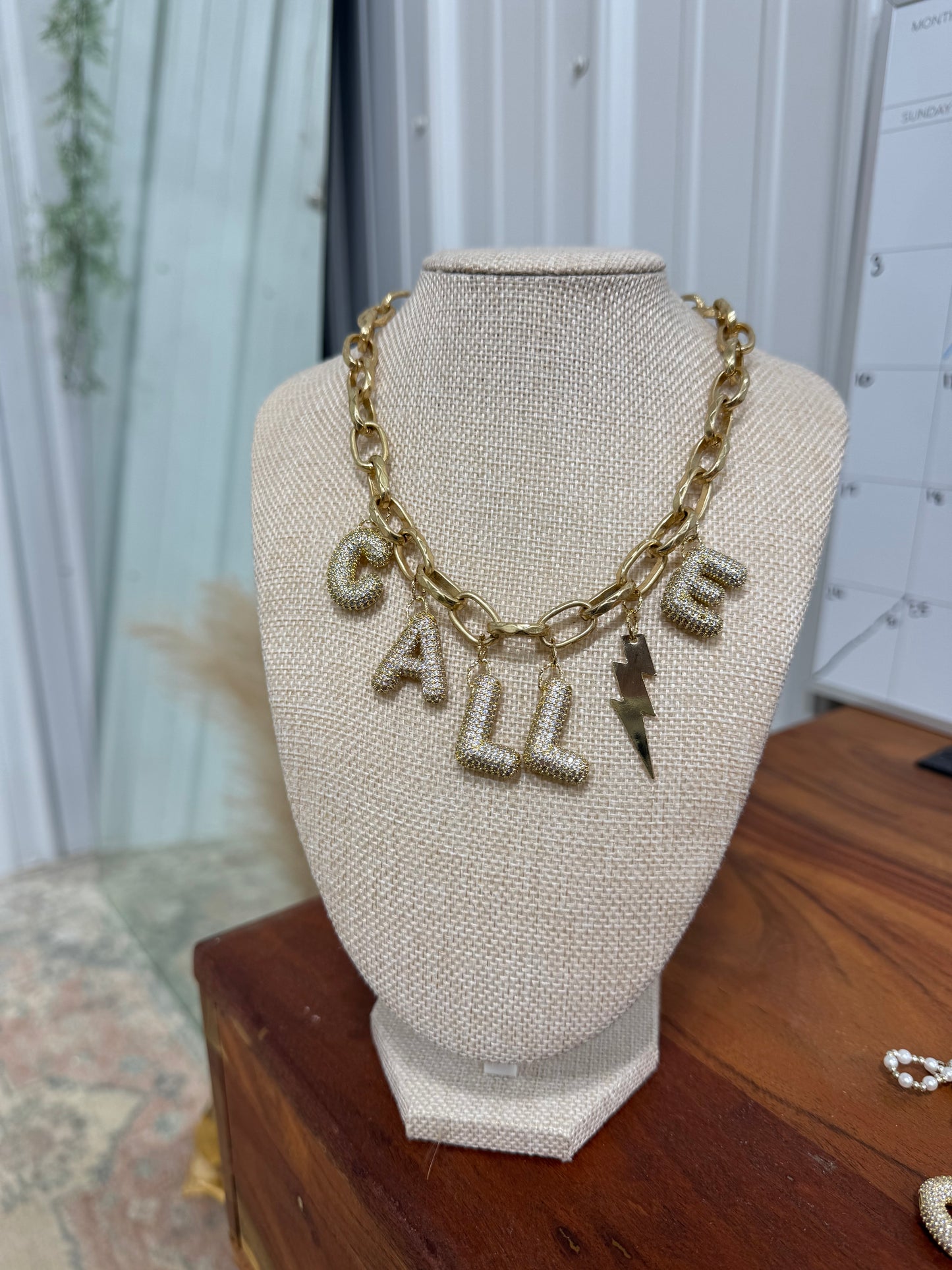 Golden Name Link Necklace