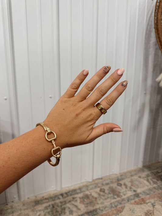 Gold Horsebit Bracelet