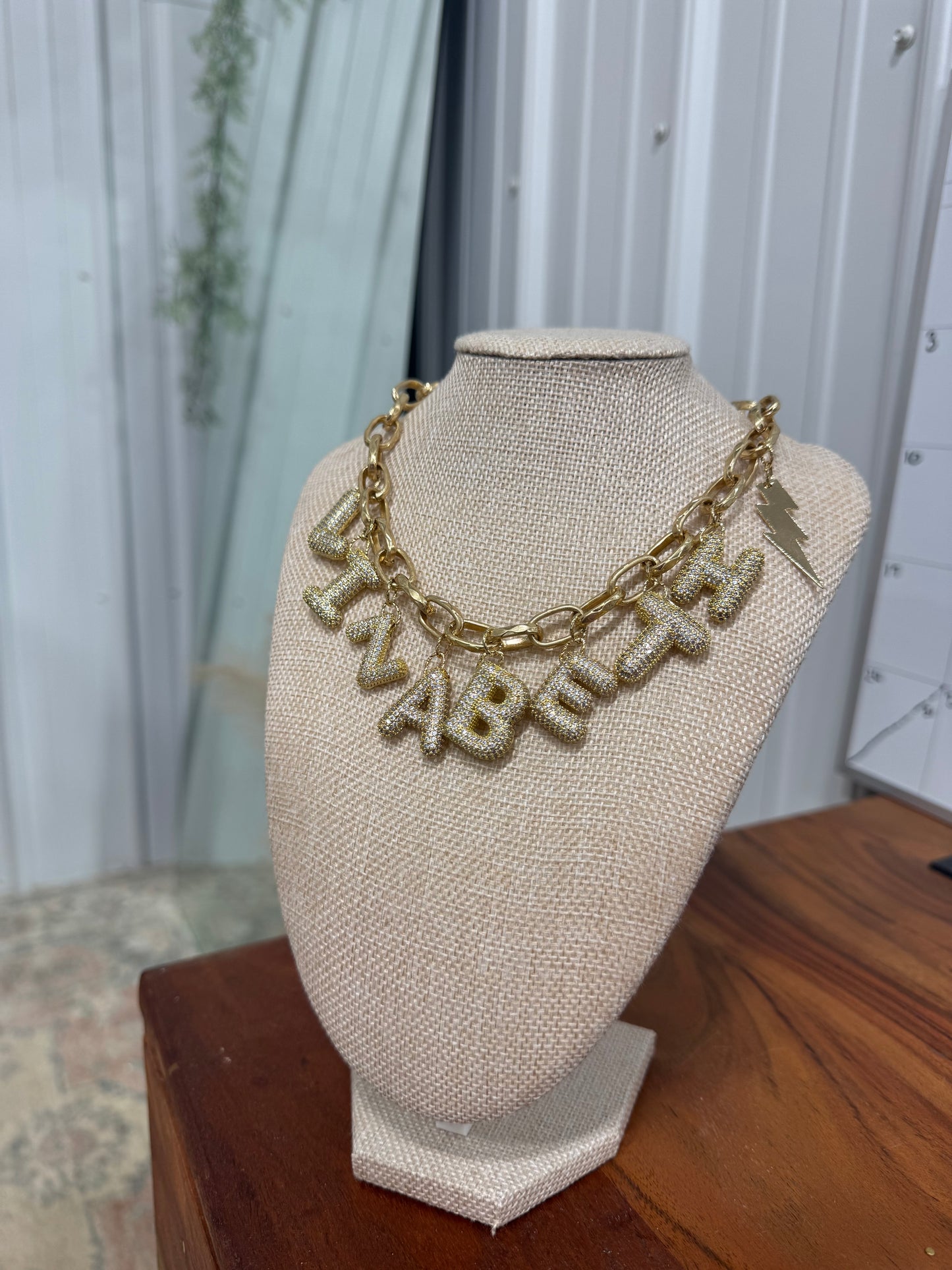 Golden Name Link Necklace