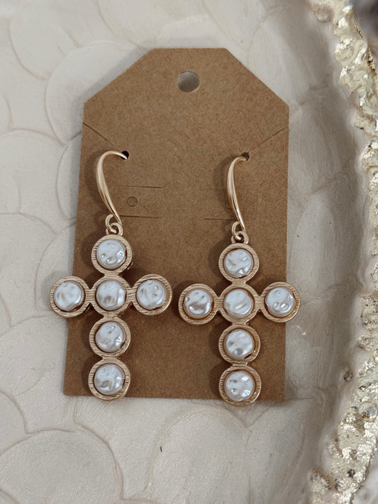 Circle Cross Earrings