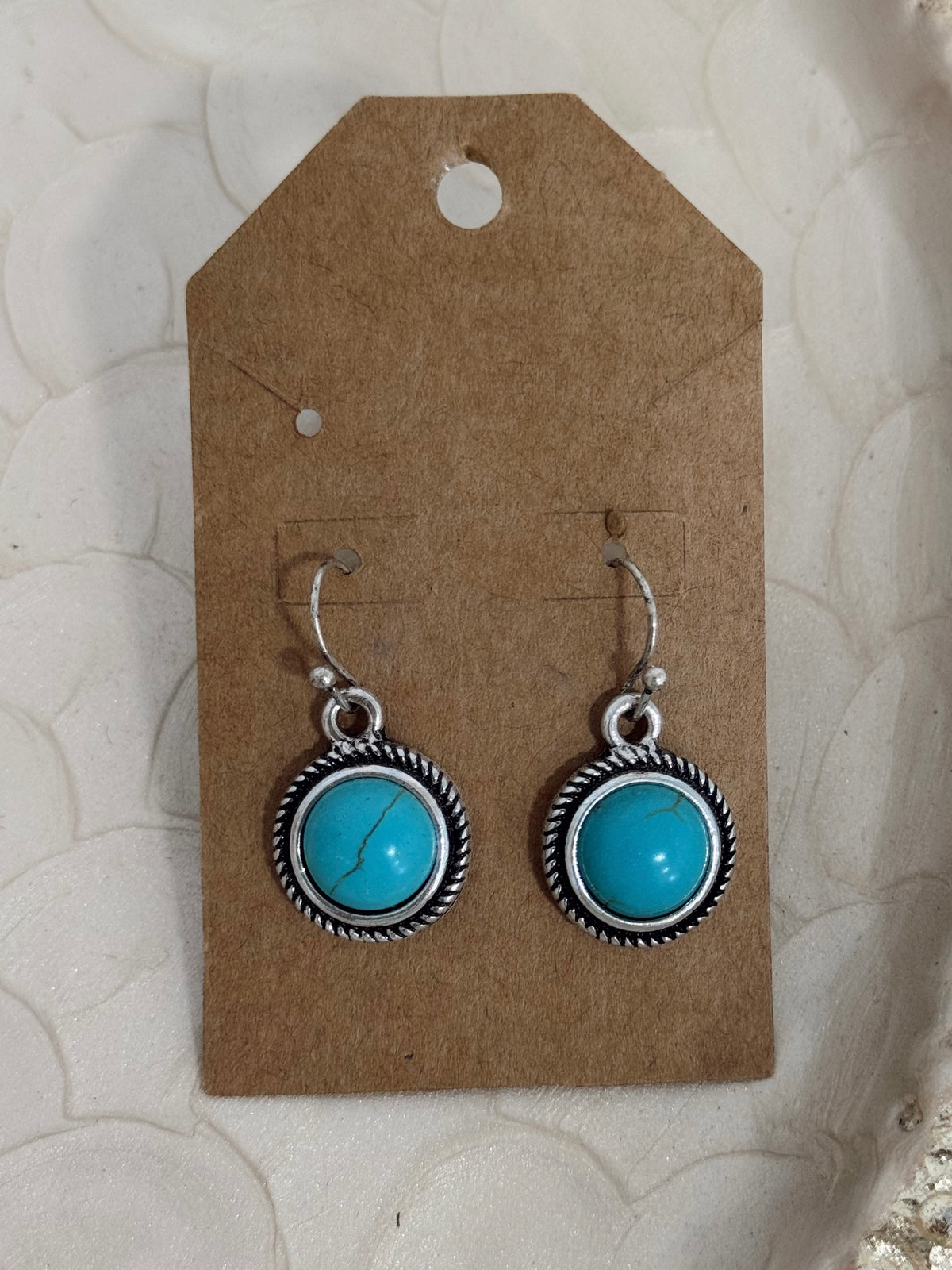 Turquoise Circle Earrings