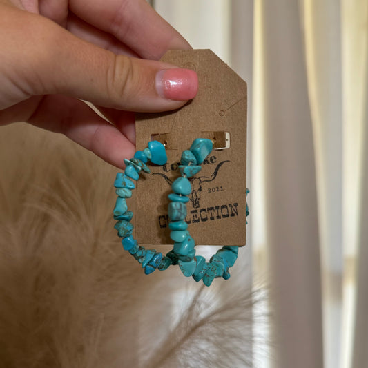 Turquoise Hoops