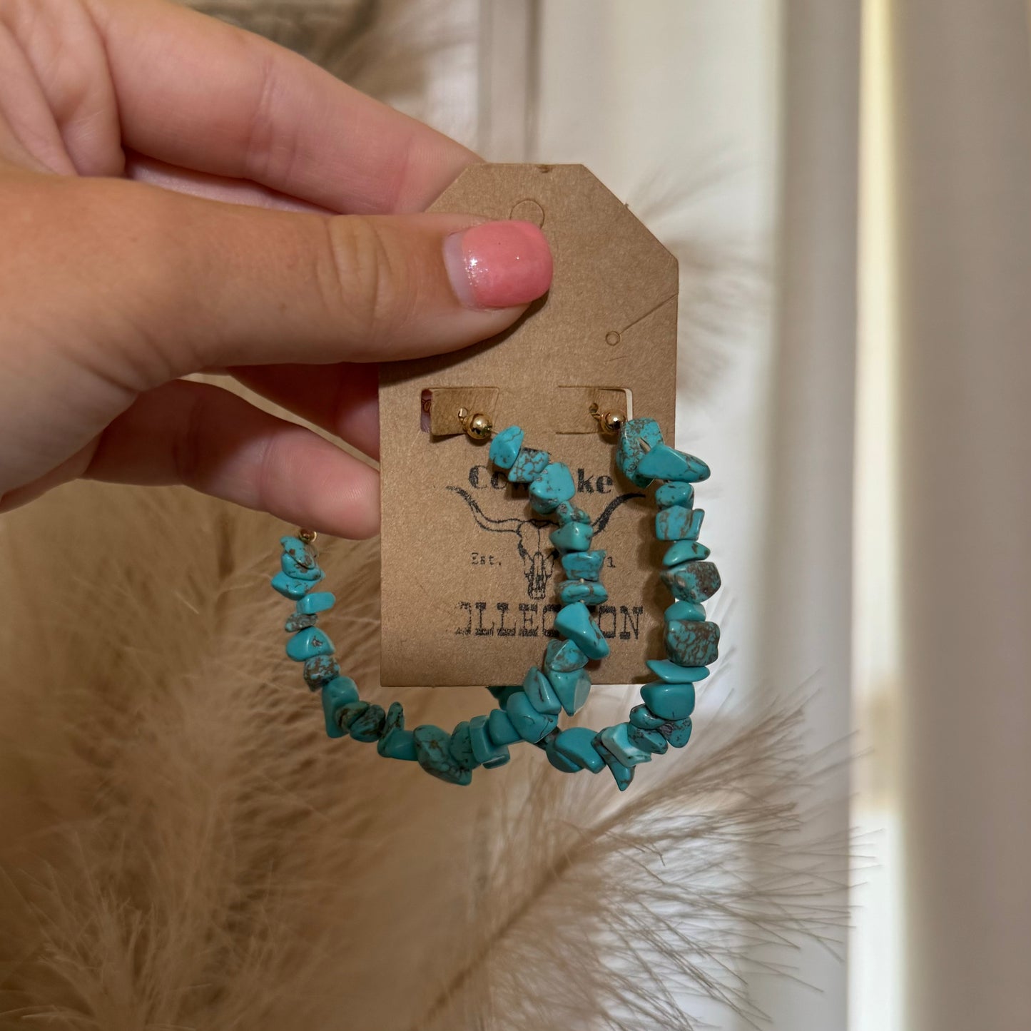 Turquoise Hoops