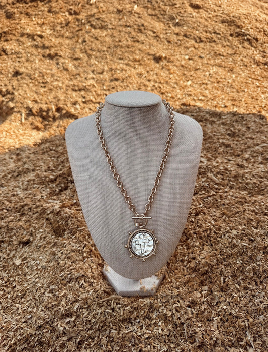 Gold + Silver Coin Necklace