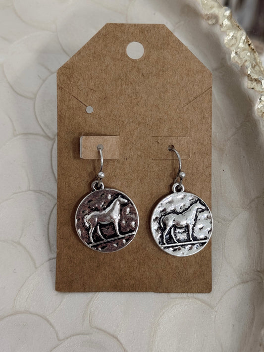 Horse Coin Earrings