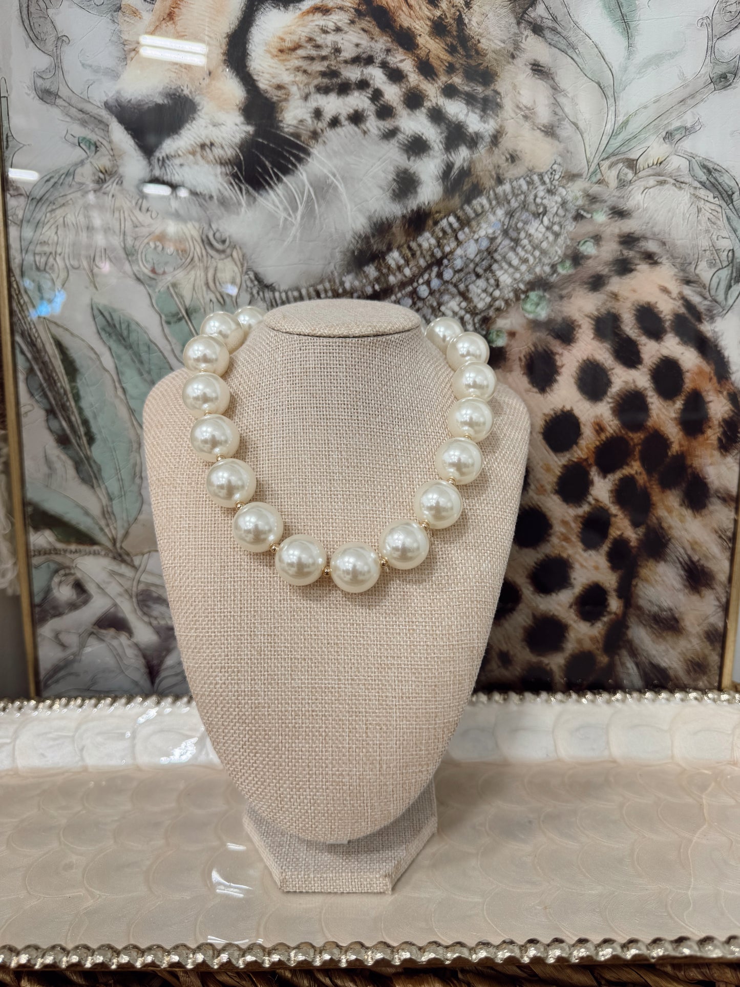 Water Resistant Pearl Bubble Necklace