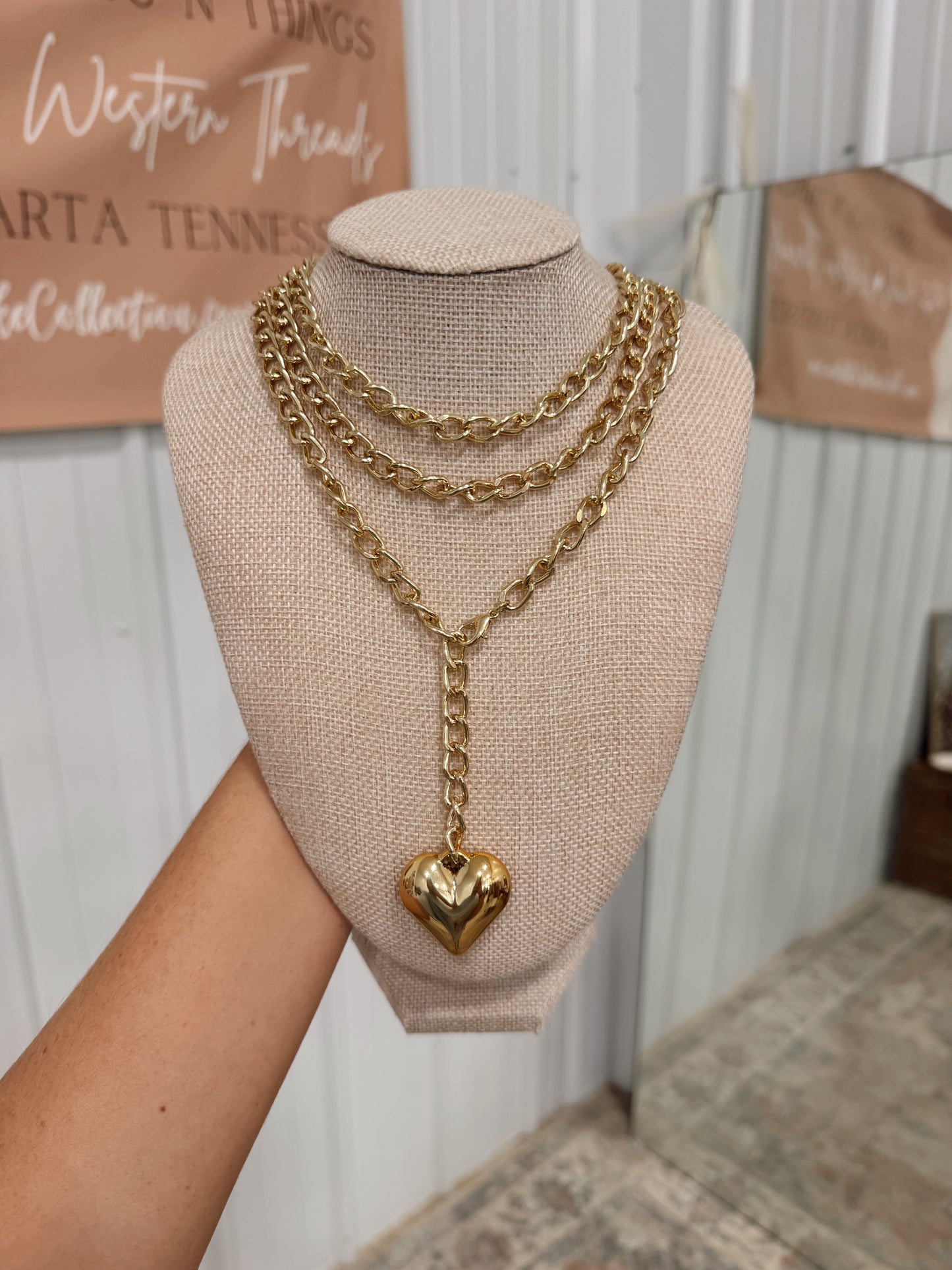 Golden Tide Double Y Necklace