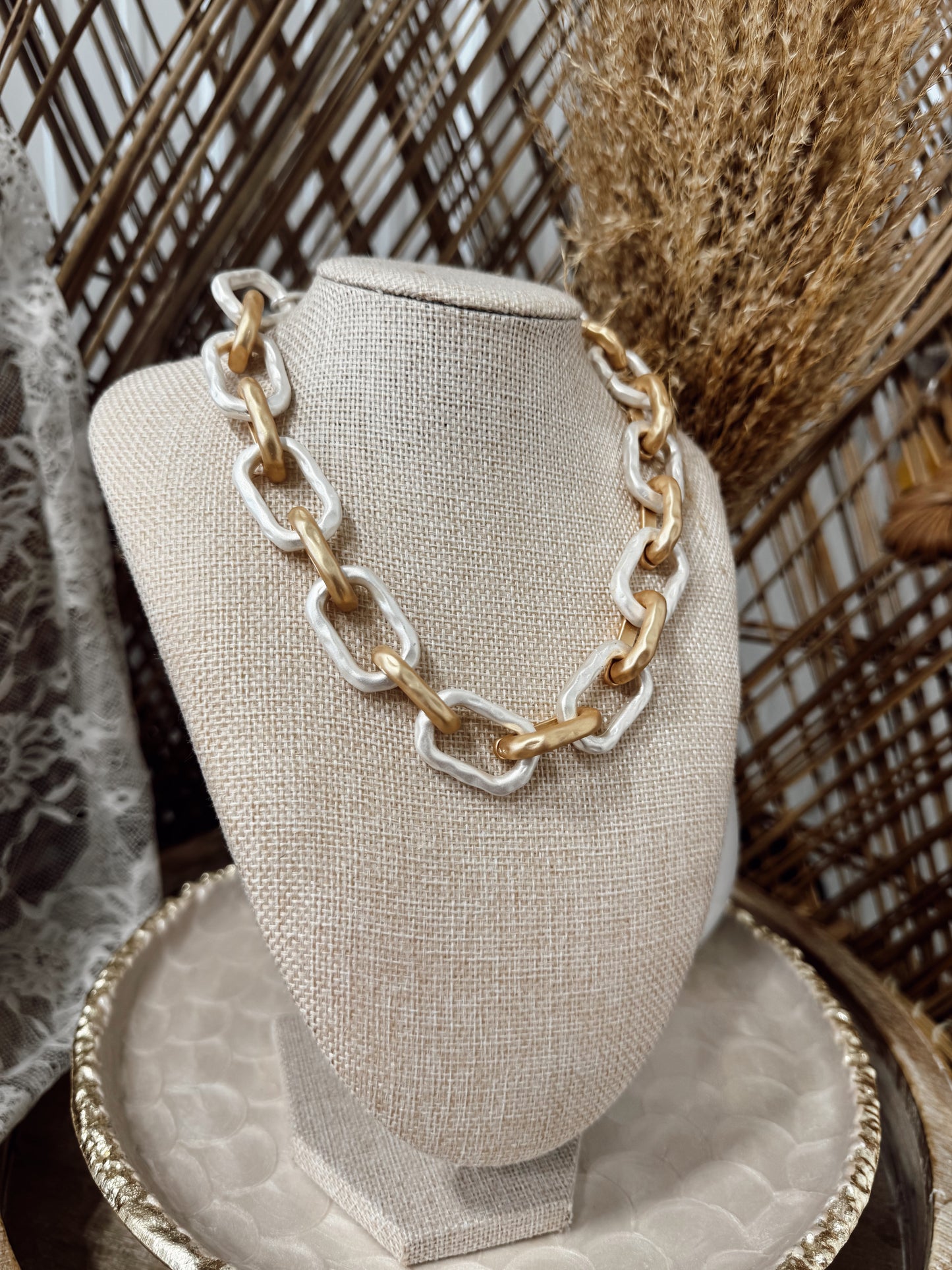 Mixed Metals Chain Necklace