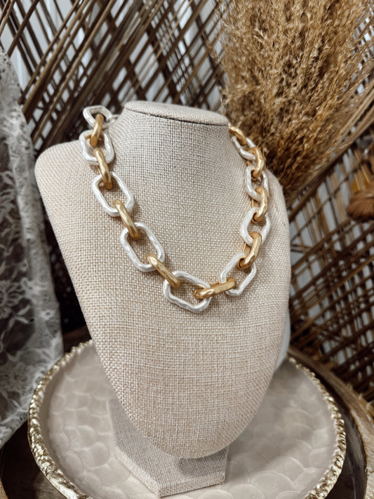 Mixed Metals Chain Necklace