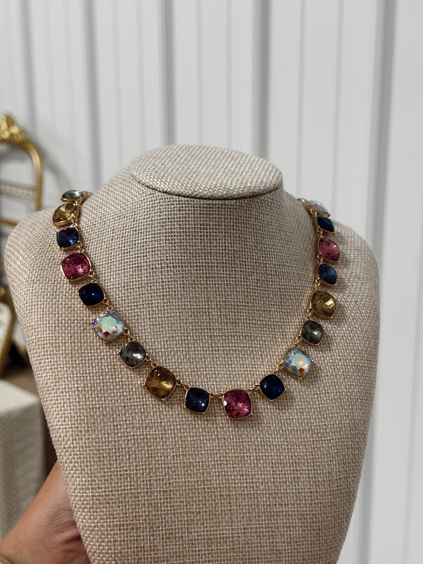 Water Resistant Fall Crystal Necklace