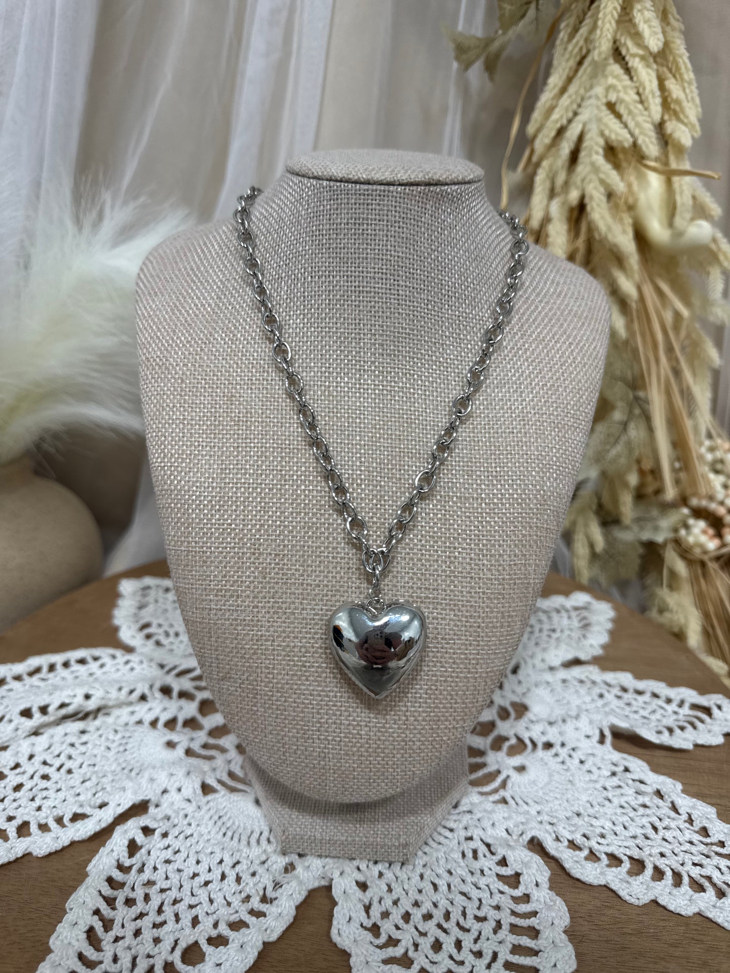 Silver Heartland Necklace