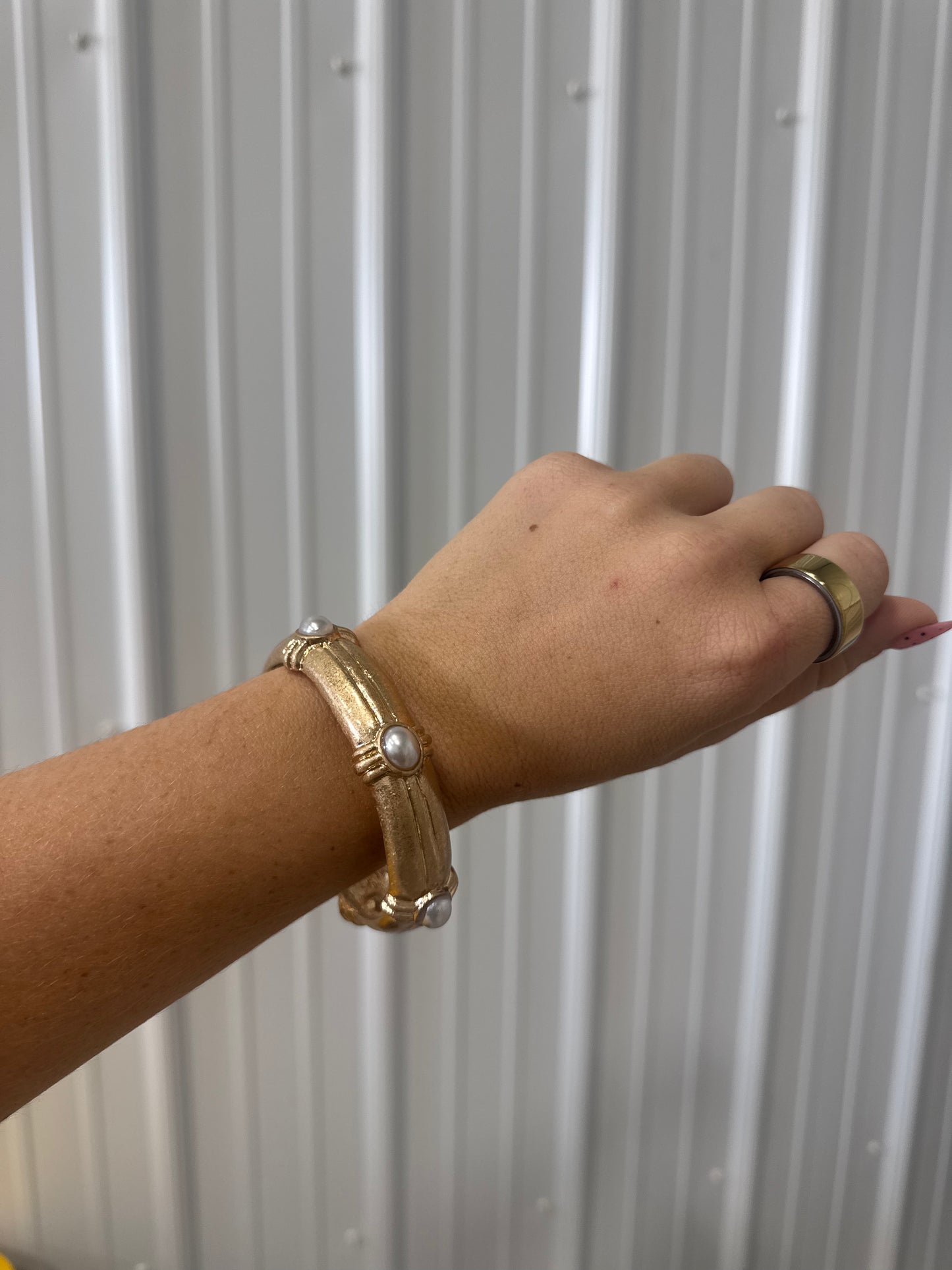Golden Pearl Bangle