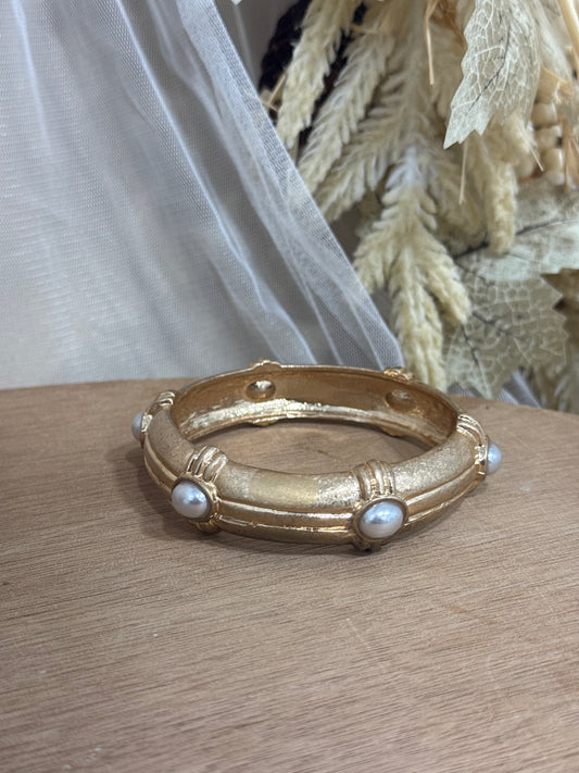 Golden Pearl Bangle
