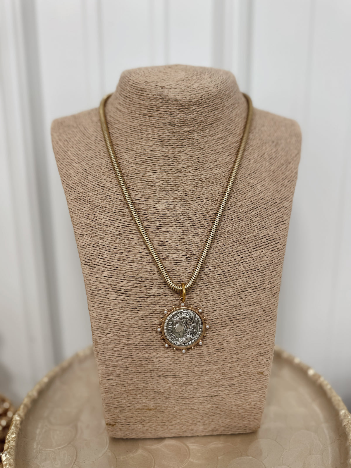 Snake Chain Coin Necklace