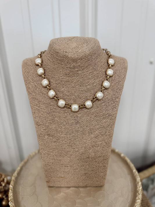 Pearl Squares Necklace