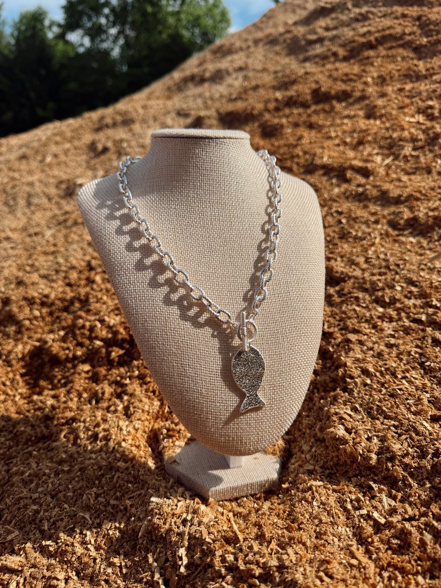 Silver Fish Necklace