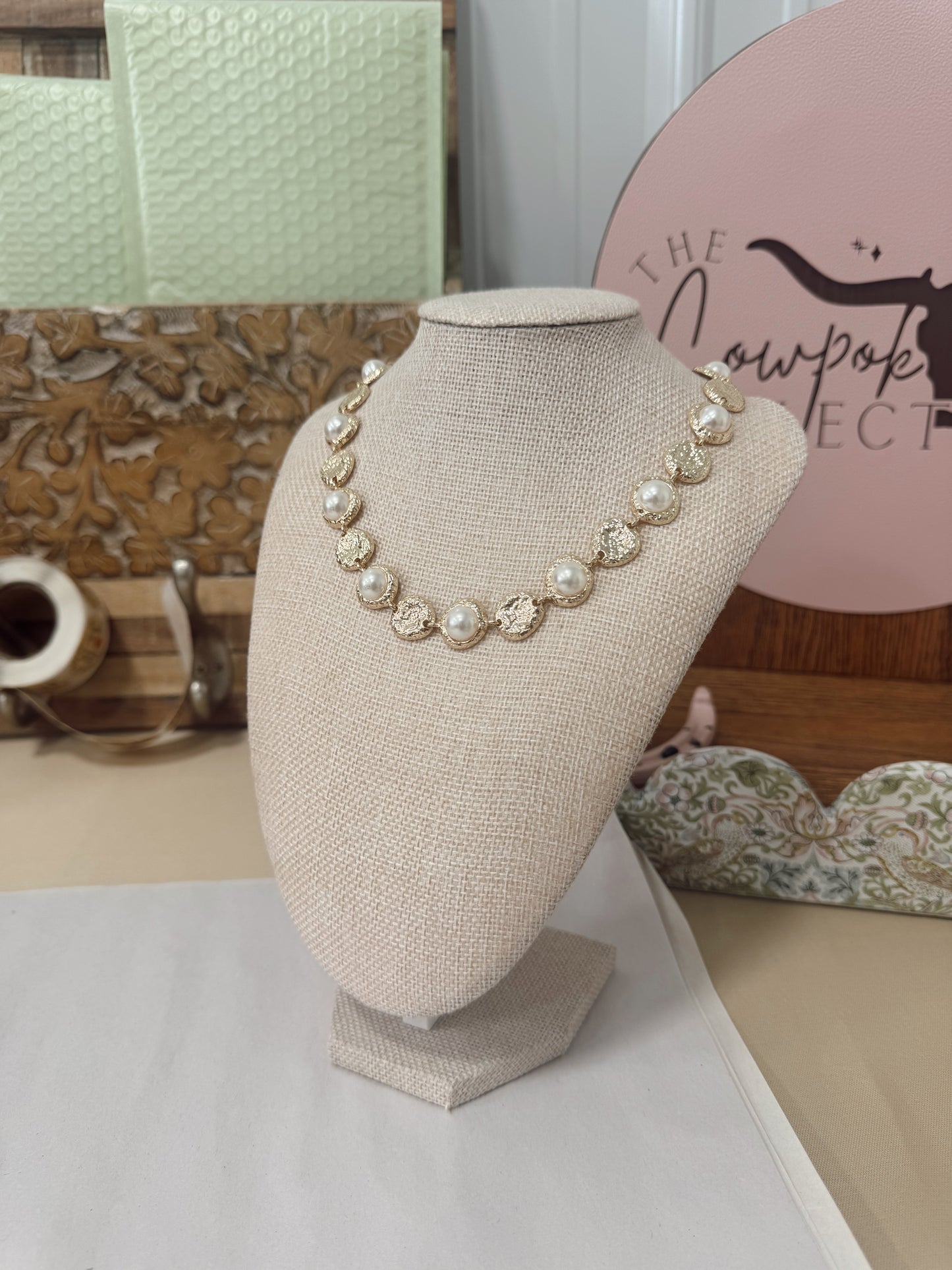 Freshwater Pearl Coin Necklace